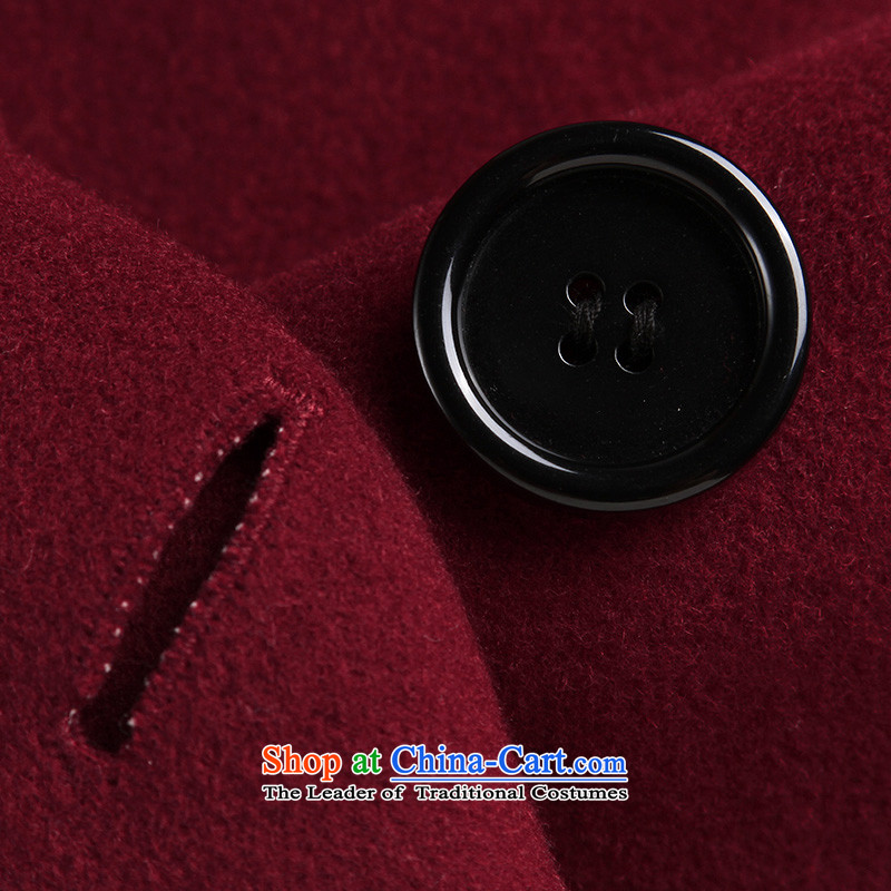 In the autumn of 2015, the new Pei manually Sau San-sided flannel a wool coat female long-wool? jacket cocoon bourdeaux S Ho Pei (lanpei) , , , shopping on the Internet