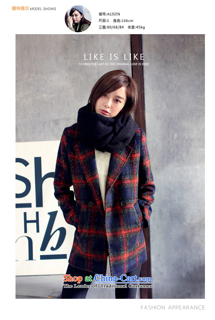 Yan Nga Jodie 2015 autumn and winter new Western-style suit for England wind jacket? female latticed gross a wool coat College Green Grid M picture wave, prices, brand platters! The elections are supplied in the national character of distribution, so action, buy now enjoy more preferential! As soon as possible.