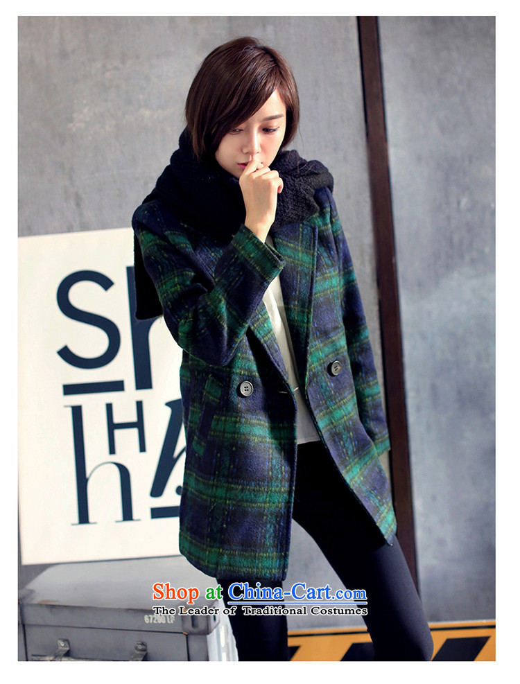 Yan Nga Jodie 2015 autumn and winter new Western-style suit for England wind jacket? female latticed gross a wool coat College Green Grid M picture wave, prices, brand platters! The elections are supplied in the national character of distribution, so action, buy now enjoy more preferential! As soon as possible.