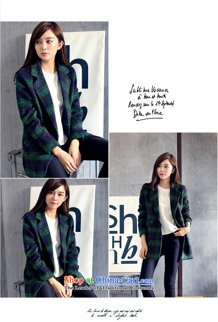 Yan Nga Jodie 2015 autumn and winter new Western-style suit for England wind jacket? female latticed gross a wool coat College Green Grid M picture wave, prices, brand platters! The elections are supplied in the national character of distribution, so action, buy now enjoy more preferential! As soon as possible.