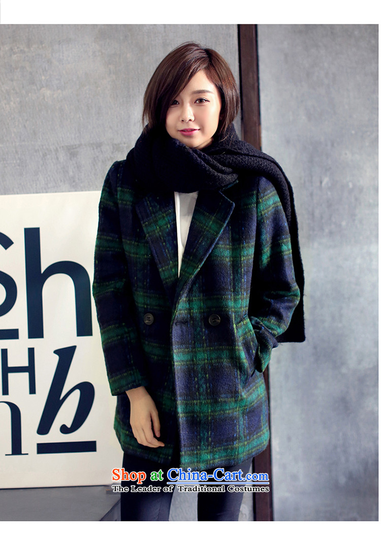 Yan Nga Jodie 2015 autumn and winter new Western-style suit for England wind jacket? female latticed gross a wool coat College Green Grid M picture wave, prices, brand platters! The elections are supplied in the national character of distribution, so action, buy now enjoy more preferential! As soon as possible.