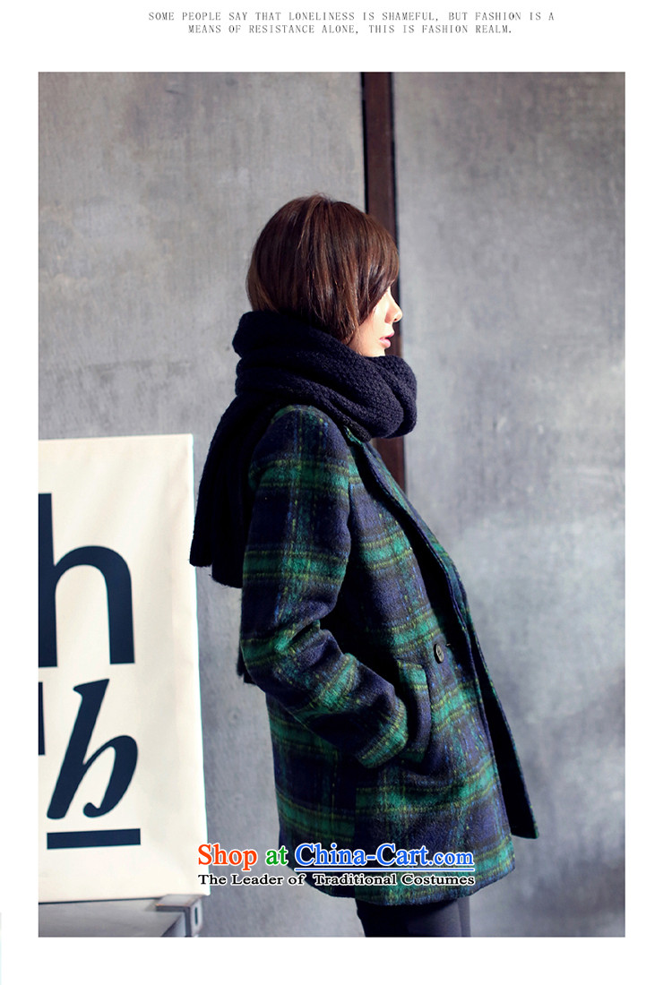 Yan Nga Jodie 2015 autumn and winter new Western-style suit for England wind jacket? female latticed gross a wool coat College Green Grid M picture wave, prices, brand platters! The elections are supplied in the national character of distribution, so action, buy now enjoy more preferential! As soon as possible.