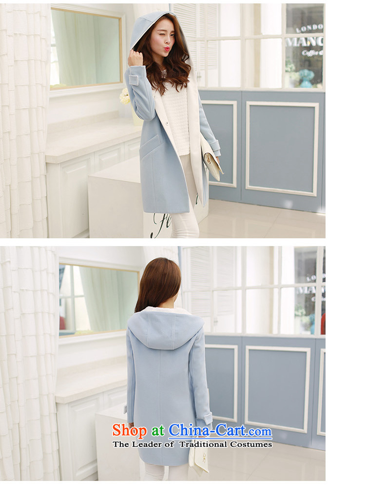 For the 2015 autumn and winter valley for women Korean large Sau San Mao jacket? With cap a wool coat in the long hair? coats female light blue L picture, prices, brand platters! The elections are supplied in the national character of distribution, so action, buy now enjoy more preferential! As soon as possible.