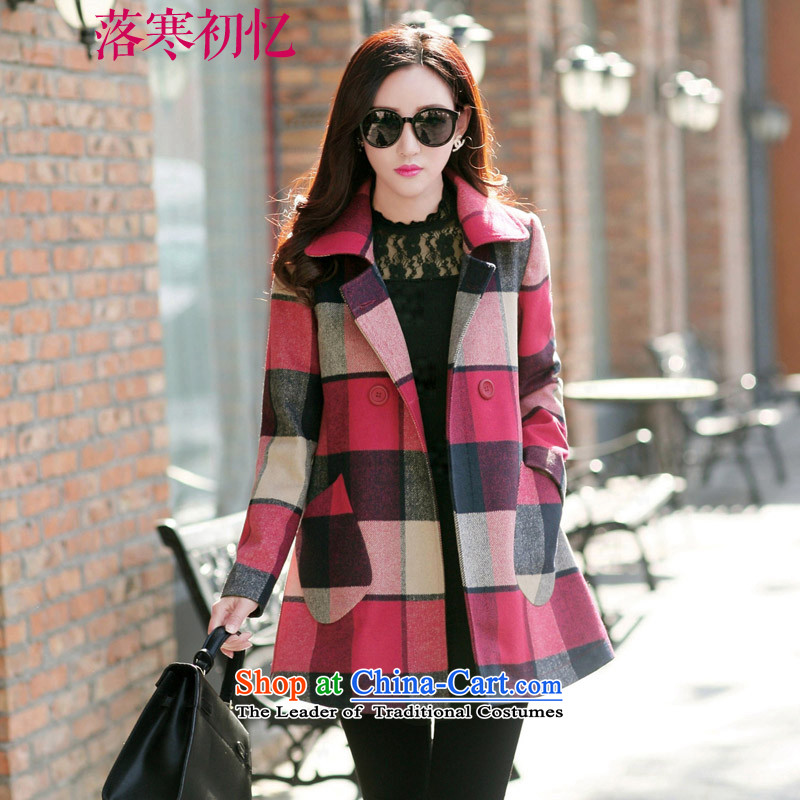 Recalling the Early Cold Fall 2015 autumn and winter coats new wool female jacket? Thin Korean version of video long XL CY151105 lattices , L, Lok cold early recalled that shopping on the Internet has been pressed.