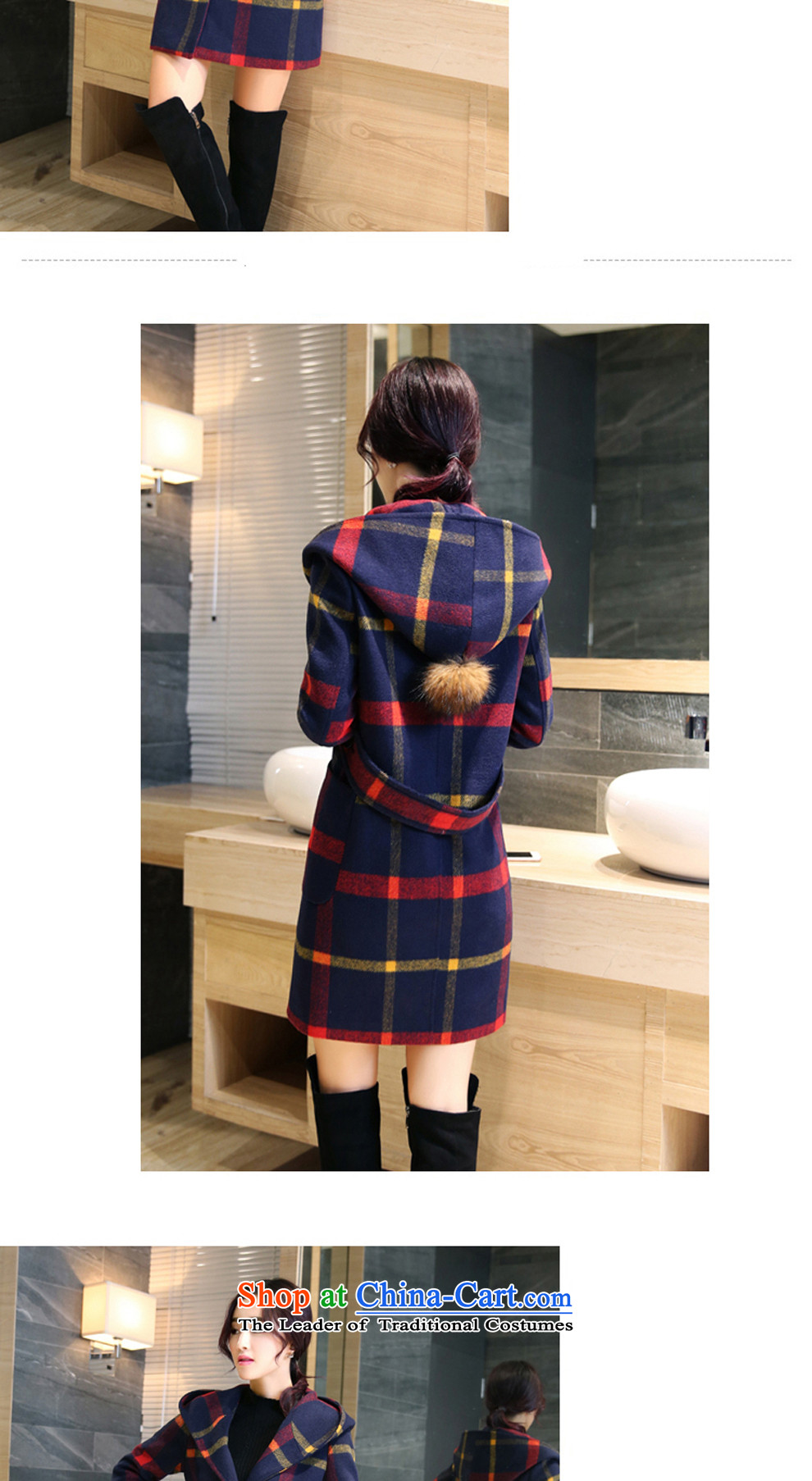 Mi-yeon Yi Shan 2015 autumn and winter coats gross new female Korean? In long a checkered jacket Sau San Red yellow M picture, prices, brand platters! The elections are supplied in the national character of distribution, so action, buy now enjoy more preferential! As soon as possible.