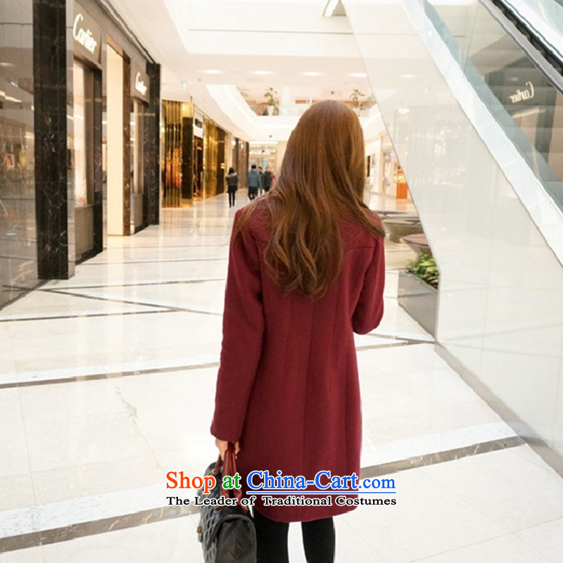 The new 2015 Zz&ff to xl female autumn and winter video thin thick mm200 Sau San catties a wool coat gross XXXXL( wine Red Jacket is recommended 160-180 catty ),ZZ&FF,,, shopping on the Internet