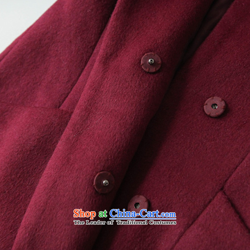 The new 2015 Zz&ff to xl female autumn and winter video thin thick mm200 Sau San catties a wool coat gross XXXXL( wine Red Jacket is recommended 160-180 catty ),ZZ&FF,,, shopping on the Internet