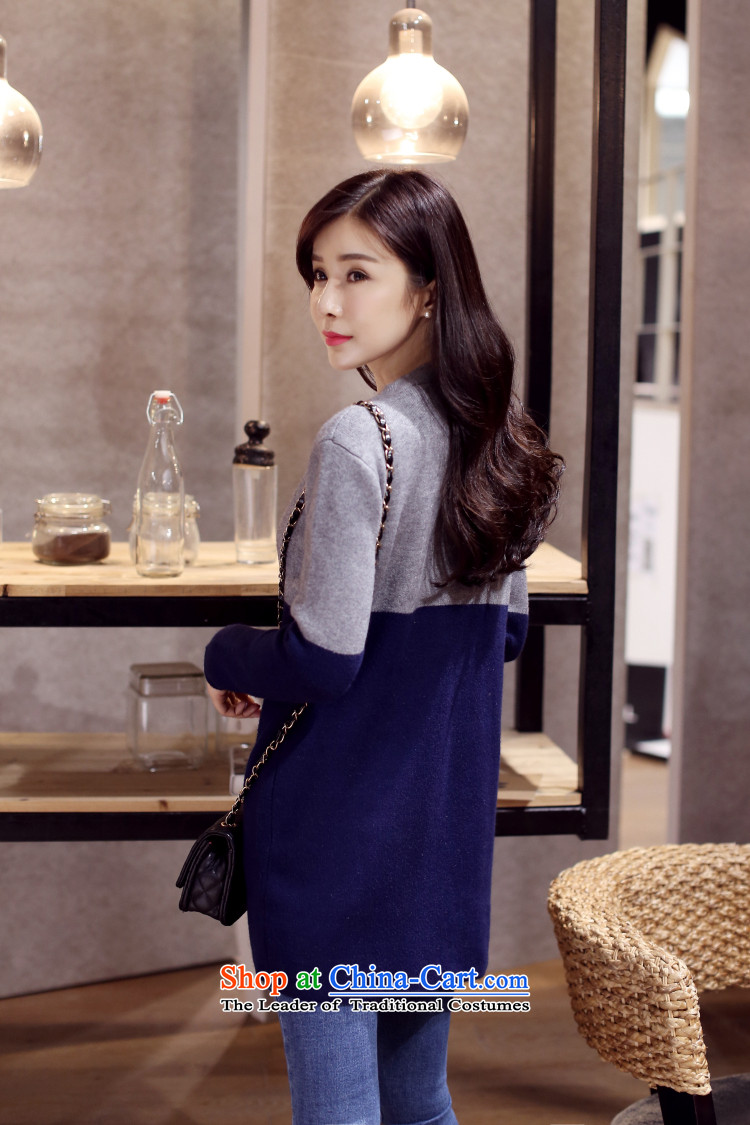 In 2015, the centers sister Zz&ff long cardigan knitwear autumn and winter new to increase women's code thick mm sweater cardigan jacket Navy Blue + green XL Photo, prices, brand platters! The elections are supplied in the national character of distribution, so action, buy now enjoy more preferential! As soon as possible.