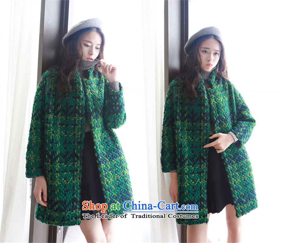 Temperature, Korean students in 2015 girls coats, wool? long hair.?? coats female loose coat large a women's autumn and winter green PREPPY M picture, prices, brand platters! The elections are supplied in the national character of distribution, so action, buy now enjoy more preferential! As soon as possible.