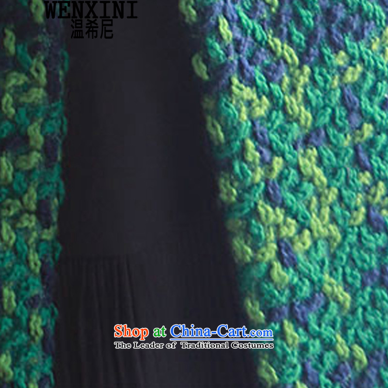 Temperature, Korean students in 2015 girls coats, wool? long hair.?? coats female loose coat large a women's autumn and winter green PREPPY M, temperature (WENXINI Greek) , , , shopping on the Internet