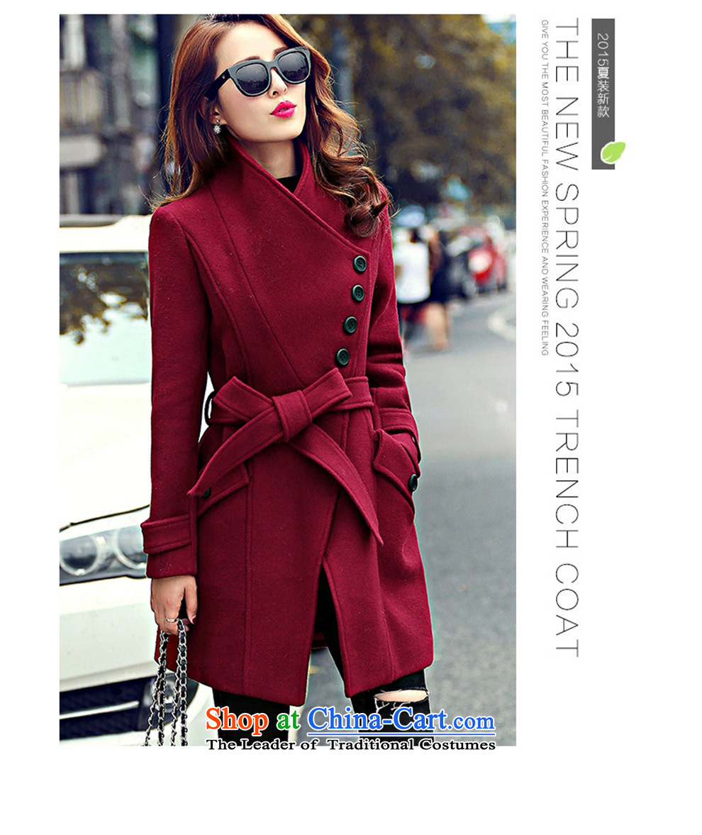 In accordance with the smell of autumn and winter 2015 Xi female fit new western grid wind gross girls coat? long hair? jacket is dirty money coats of Korean children God 