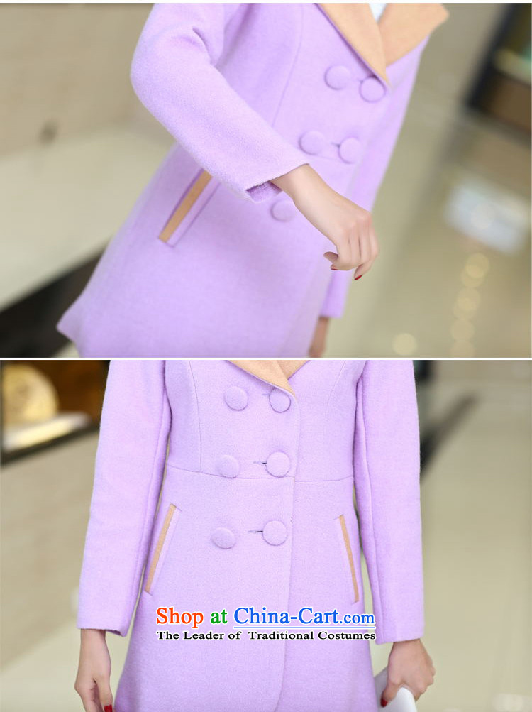 Sau Li Fen *2015 autumn and winter in new long hair stylish coat? 