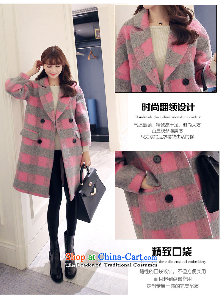 Buie Lin 2015 autumn and winter new Korean Modern graphics in wild thin long long-sleeved jacket coat? female wool pink M picture, prices, brand platters! The elections are supplied in the national character of distribution, so action, buy now enjoy more preferential! As soon as possible.
