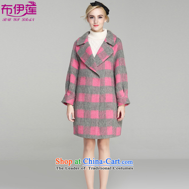 Buie Lin 2015 autumn and winter new Korean Modern graphics in wild thin long long-sleeved jacket coat? female wool pink M Buie Lin (buyilian) , , , shopping on the Internet