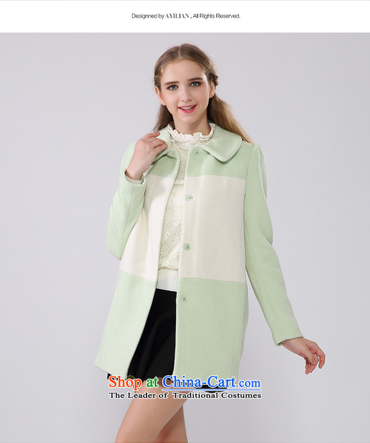 Aida 2015 Winter New Lin Ma Caron elegant sweet knocked color lapel single row detained wool coat jacket CA44297392? honey peach M picture, prices, brand platters! The elections are supplied in the national character of distribution, so action, buy now enjoy more preferential! As soon as possible.