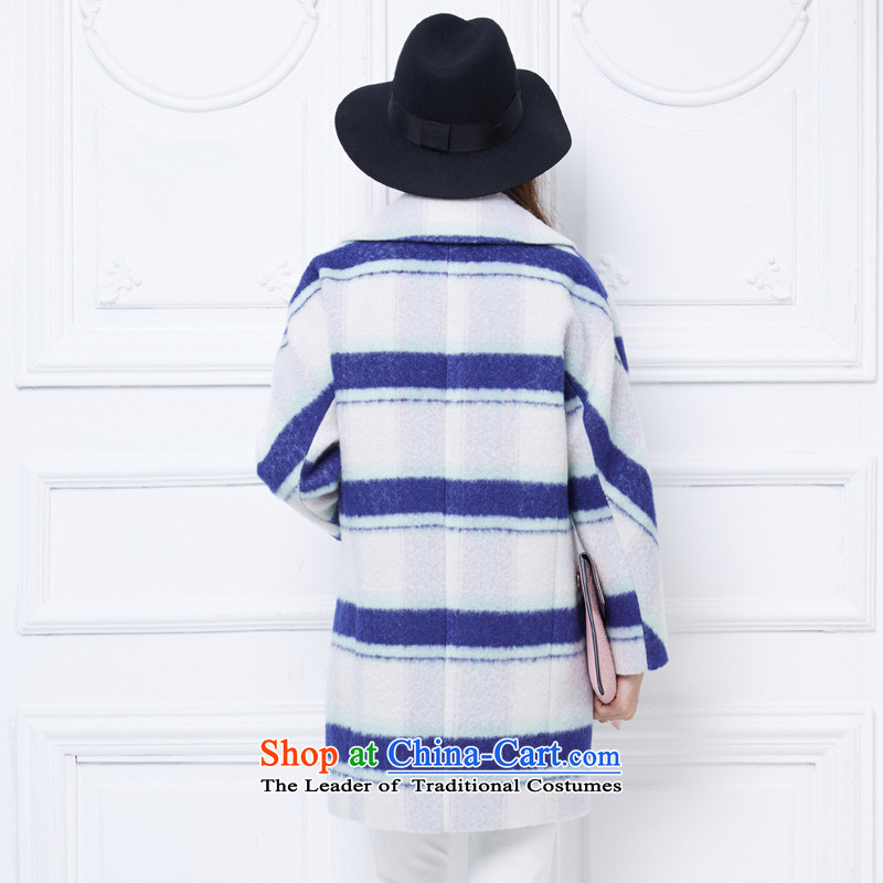 The Champs Elysees shadow gross? female Sau San 2015 jacket new winter clothing in long streaks knocked color stitching long-sleeved green I should be grateful if you would arrange a wool coat , incense shadow stylish (XIANGYING) , , , shopping on the Int