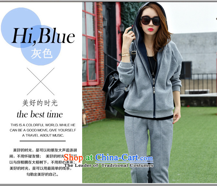 For M- 2015 to increase the number of women in autumn and winter new Korean version of fat mm relaxd lounge with cap sweater kit shirt pants two kits 8020 gray 3XL picture, prices, brand platters! The elections are supplied in the national character of distribution, so action, buy now enjoy more preferential! As soon as possible.