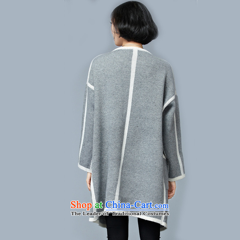 Double Chin Yi Su-large autumn and winter of ladies' knitted shirts coats female thick mm to increase female ZM7600 sweater jacket gray code, made thousands are Yi Su-shopping on the Internet has been pressed.