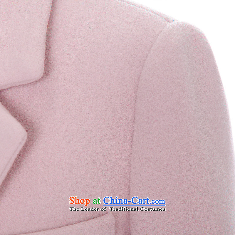 In 2015 winter sugar new European site pink double-reverse collar in long wool coat jacket cherry blossoms gross? toner , sugar, , , , shopping on the Internet