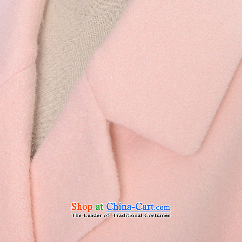 In 2015 winter sugar new European site pink double-reverse collar long Fleece Jacket coat 藌 gross? lip powder (pre-sale 5 December) sugar of shipment XS, , , , shopping on the Internet