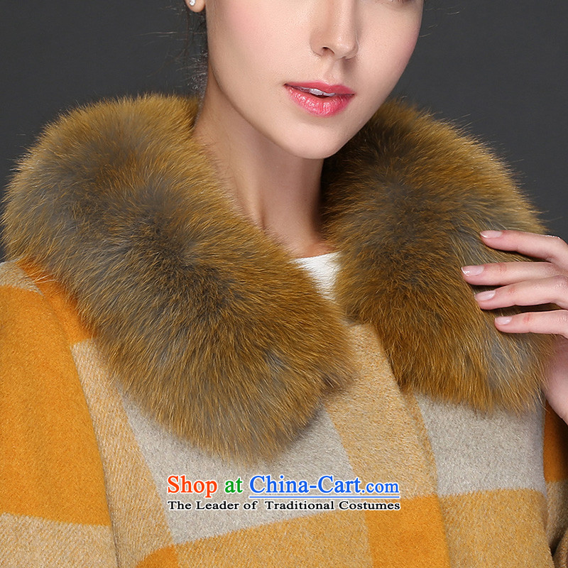 Hengyuan Cheung 2015 autumn and winter woolen coat a jacket compartments in Sau San long, Ms. Gross Gross for 8946 fox? No. 1 coffee 165/88A(L), Hengyuan Cheung shopping on the Internet has been pressed.