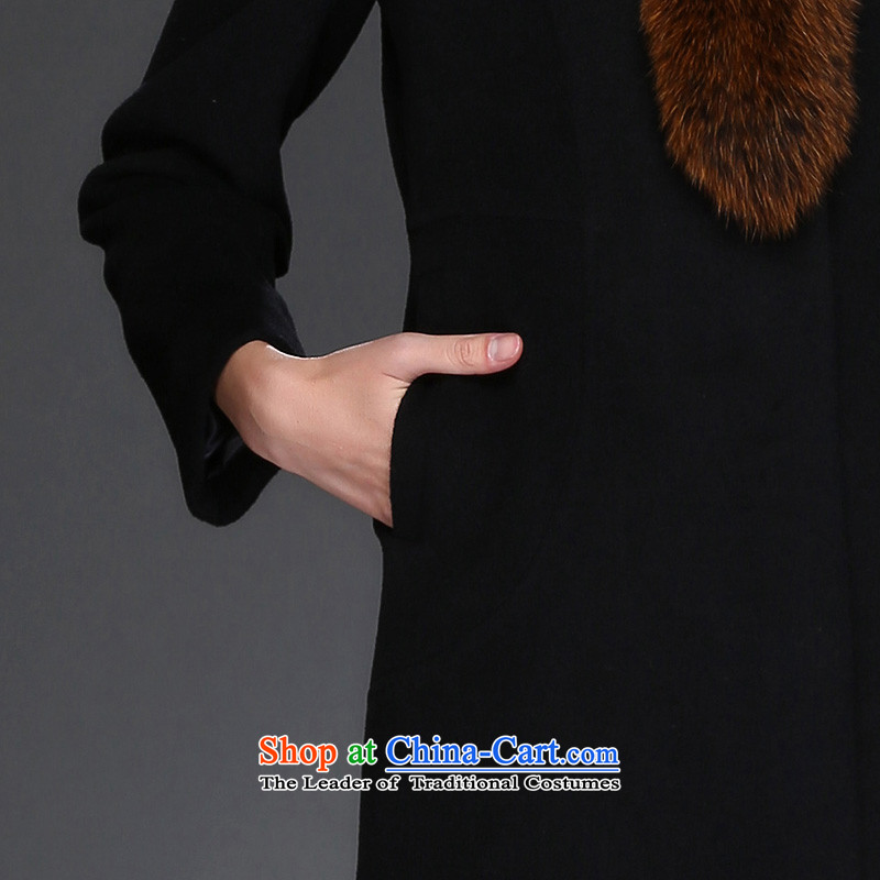 Hengyuan Cheung 2015 autumn and winter coats, wool a medium to long term gross?   luxurious nagymaros for coat 8947 No. 1 black 175/96A(XXL), Hengyuan Cheung shopping on the Internet has been pressed.