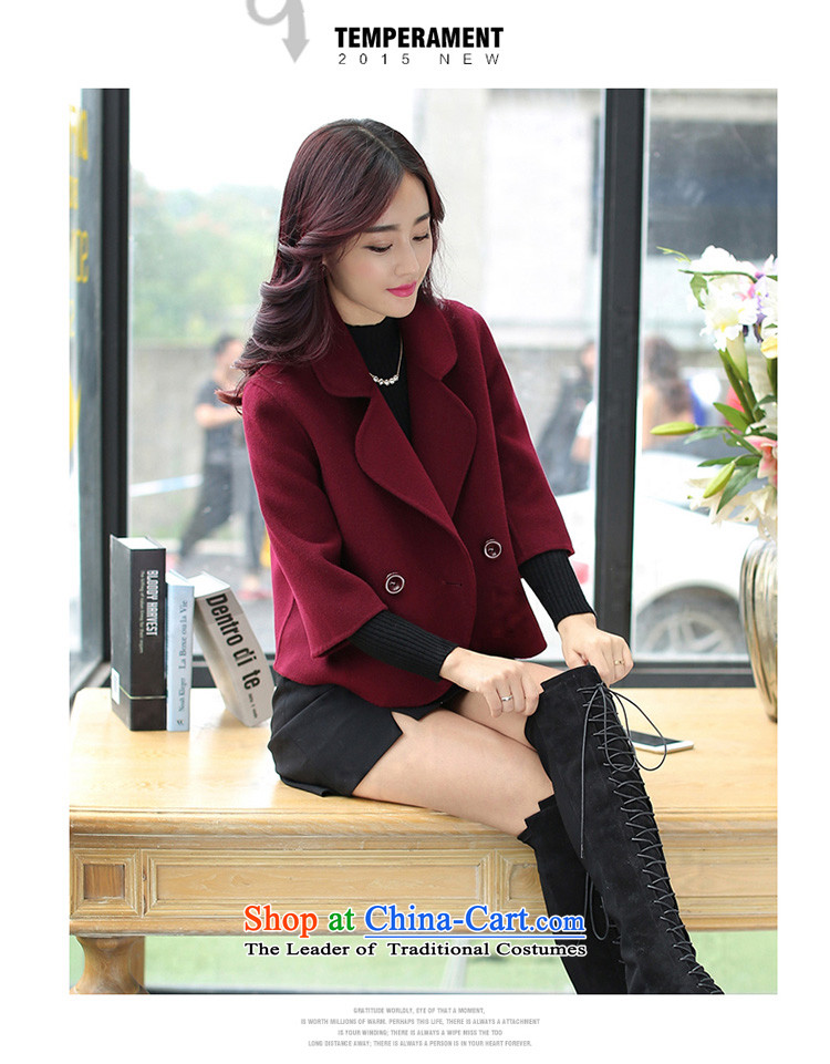 When translated by 2015 autumn and winter New Women Korean windbreaker short of the amount? jacket female temperament lapel single row detained a wool coat large female m White  M picture, prices, brand platters! The elections are supplied in the national character of distribution, so action, buy now enjoy more preferential! As soon as possible.