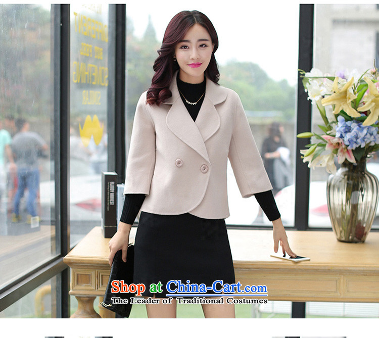 When translated by 2015 autumn and winter New Women Korean windbreaker short of the amount? jacket female temperament lapel single row detained a wool coat large female m White  M picture, prices, brand platters! The elections are supplied in the national character of distribution, so action, buy now enjoy more preferential! As soon as possible.