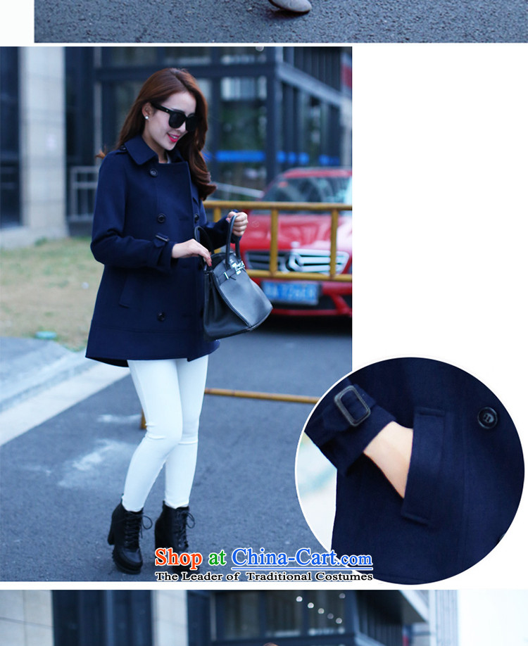Addis Ababa her 2015 autumn and winter new mm thick hair? jacket to xl female cloak-windbreaker a wool coat 512 dark blue XXXL160-175 catty picture, prices, brand platters! The elections are supplied in the national character of distribution, so action, buy now enjoy more preferential! As soon as possible.