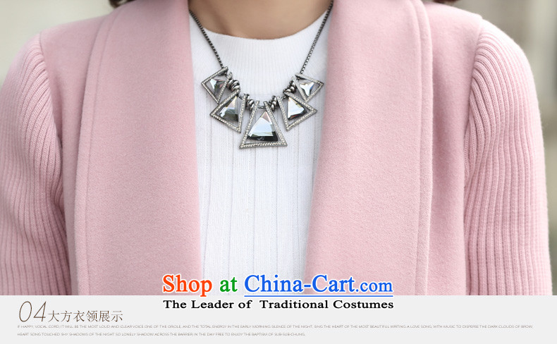 For autumn and winter 2015-heung-new ladies hair? Jacket Korean fashion sweater stitching long-sleeved temperament and elegant in thin long graphics gross overcoats? female pink M picture, prices, brand platters! The elections are supplied in the national character of distribution, so action, buy now enjoy more preferential! As soon as possible.