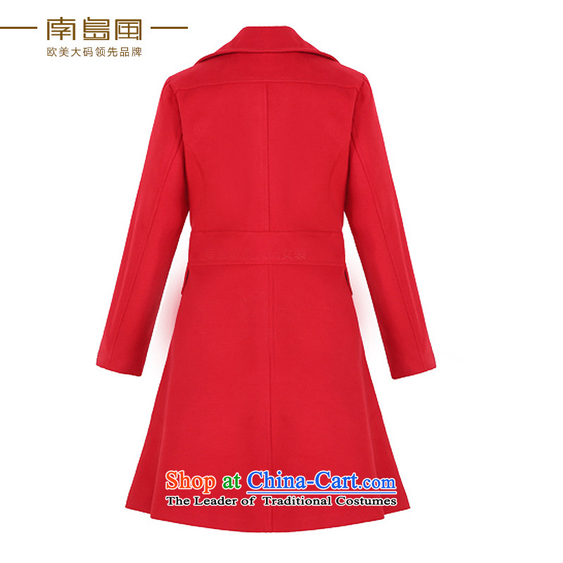The South Island of New Europe and the 2015 wind larger female thick mm thin large red autumn video lap wind jacket big red code 1XL, South Island wind shopping on the Internet has been pressed.