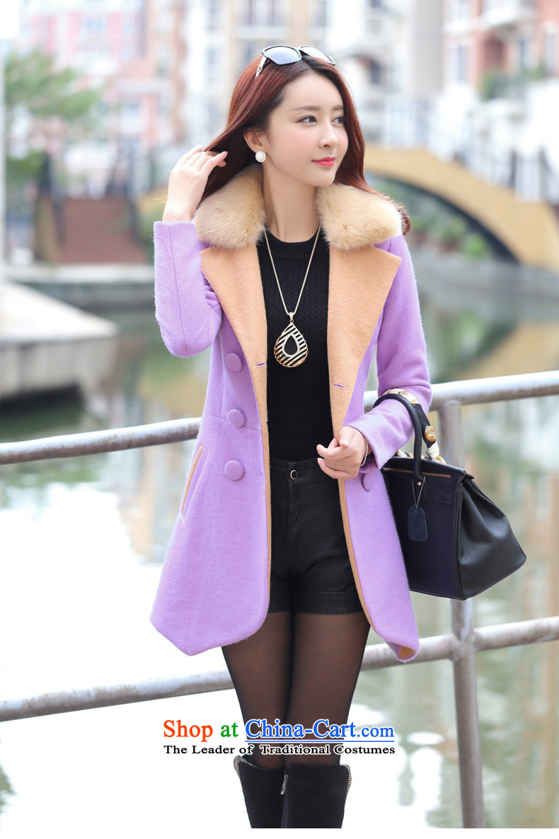 Cruise in the autumn and winter 2015 advanced new women in Korean long hair Sau San? N461 coats light purple L picture, prices, brand platters! The elections are supplied in the national character of distribution, so action, buy now enjoy more preferential! As soon as possible.