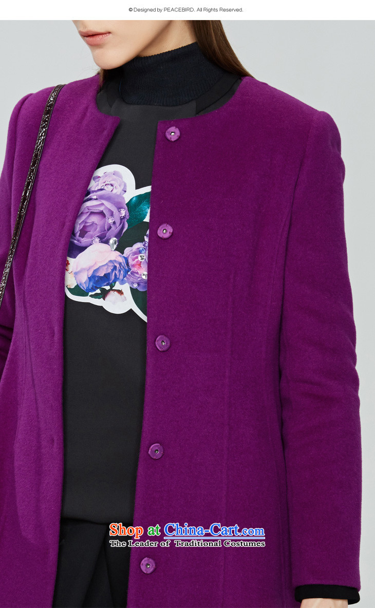 Women Peacebird 2015 new products for winter coats A1AA44430 round-neck collar purple L picture, prices, brand platters! The elections are supplied in the national character of distribution, so action, buy now enjoy more preferential! As soon as possible.