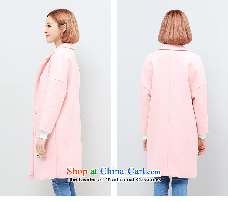 Widen the autumn 2015 replace korea color version of female lady Wong Koon-embroidery pocket long hair? jacket crown light pink M picture, prices, brand platters! The elections are supplied in the national character of distribution, so action, buy now enjoy more preferential! As soon as possible.