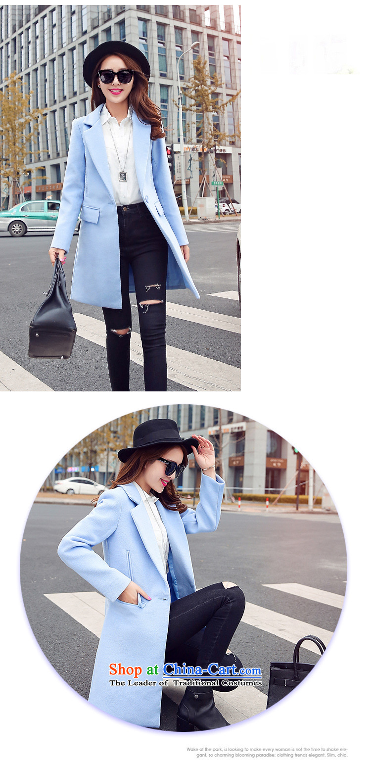 7462m and the new, Autumn 2015 Korean version of women's gross? female power coat jacket light blue M picture, prices, brand platters! The elections are supplied in the national character of distribution, so action, buy now enjoy more preferential! As soon as possible.