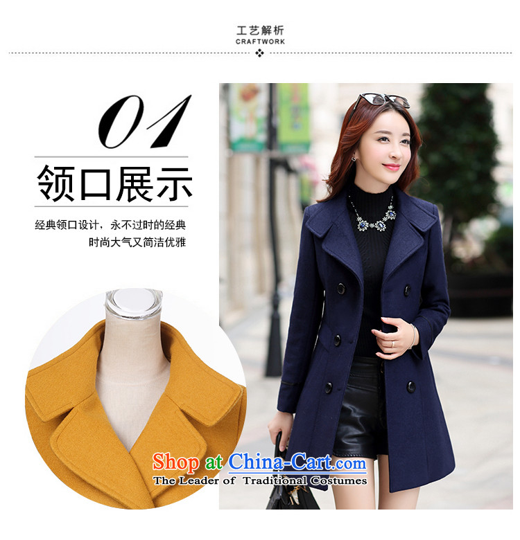 The population of Pure wool coat women 2015? autumn and winter new Korean Sau San double-long jacket, yellow. L picture, prices, brand platters! The elections are supplied in the national character of distribution, so action, buy now enjoy more preferential! As soon as possible.