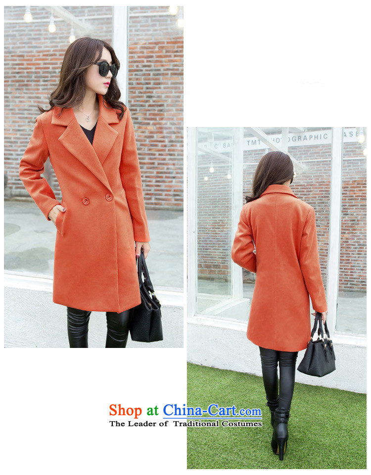 The mercy of Clinton coats, wool? long hair? jacket a wool coat 2015 Fall/Winter Collections for women won the new version for this suit coats of Sau San female orange XL Photo, prices, brand platters! The elections are supplied in the national character of distribution, so action, buy now enjoy more preferential! As soon as possible.