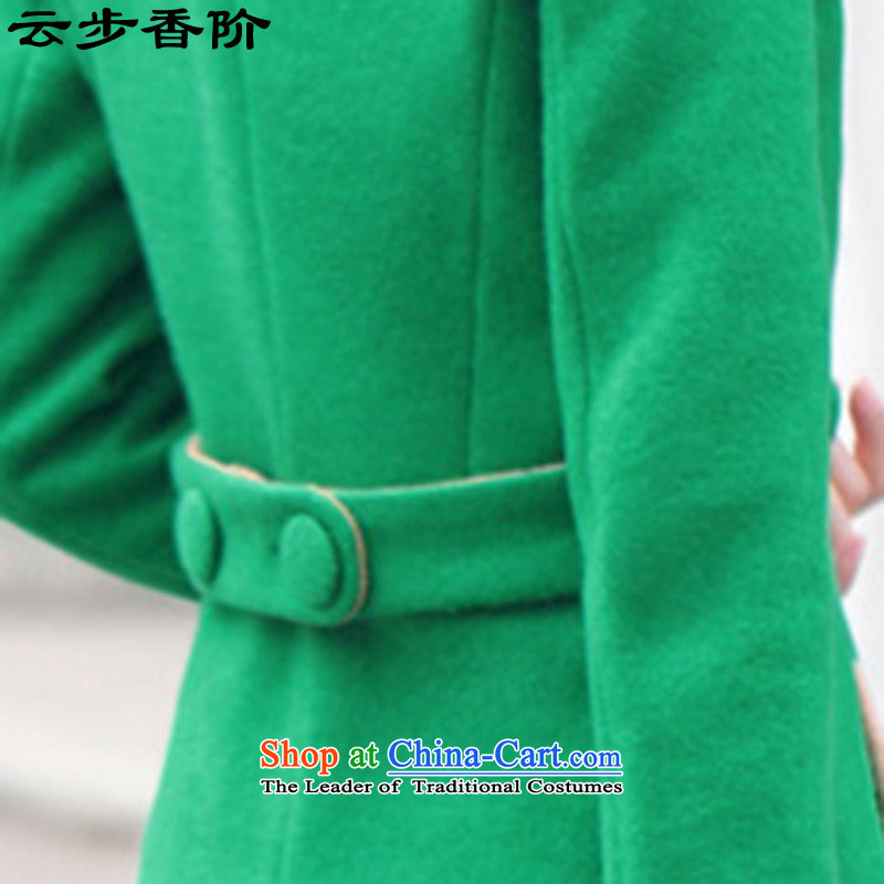 Step cloud of incense to the 2015 autumn and winter new Korean gross?)? long coats that sub-jacket women 9978 green cloud of incense to step XL, , , , shopping on the Internet