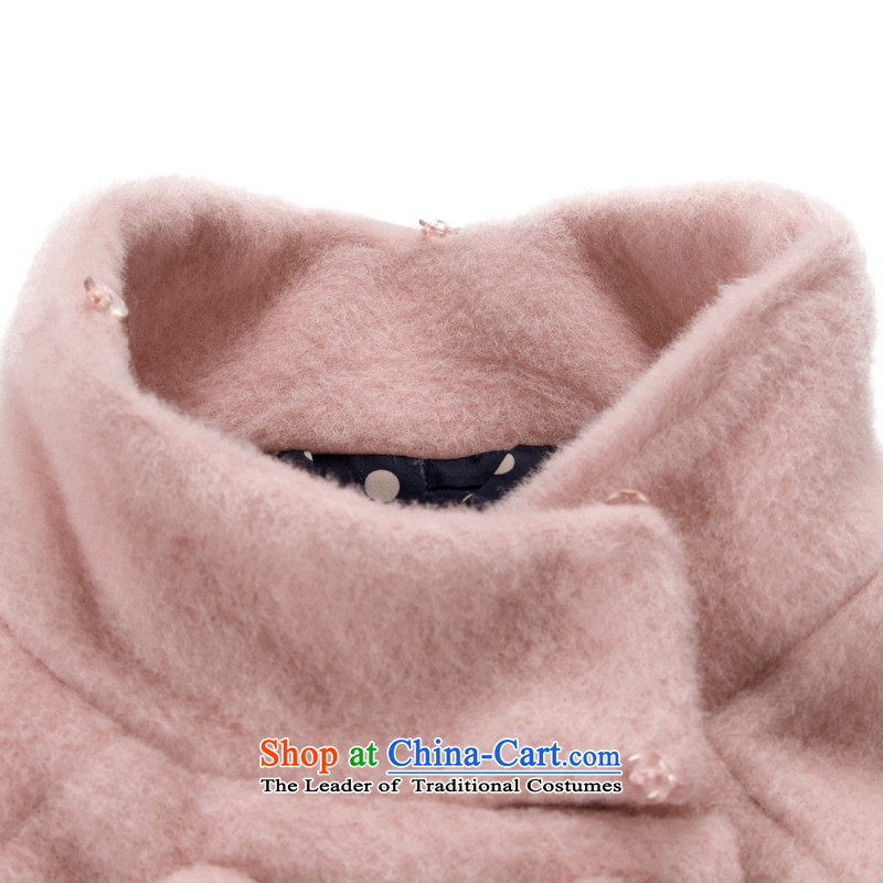 Chaplain who winter clothing new women's stylish gross for double-wool warm jacket coat of Sau San Mao? 170/92A/XL, pink chaplain who has been pressed shopping on the Internet