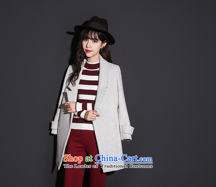 7 Huan included wool coat 2015 winter of this gross new long black coat)? female gray S picture, prices, brand platters! The elections are supplied in the national character of distribution, so action, buy now enjoy more preferential! As soon as possible.