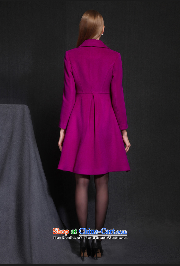 Yuen-core women 2015 winter clothing new stylish long-sleeved temperament, double-video in the thin long coats jacket girls gross? Mui purple XL Photo, prices, brand platters! The elections are supplied in the national character of distribution, so action, buy now enjoy more preferential! As soon as possible.