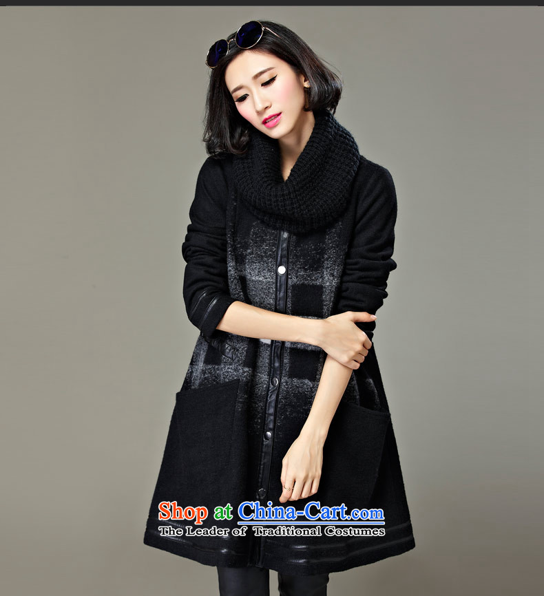 The Eternal Soo-XL WOMEN'S GROSS? new winter coats 2015 MM thick, Hin thick sister in thin long to increase the burden of black-and-white overcoat 200 LATTICED XL Photo, prices, brand platters! The elections are supplied in the national character of distribution, so action, buy now enjoy more preferential! As soon as possible.