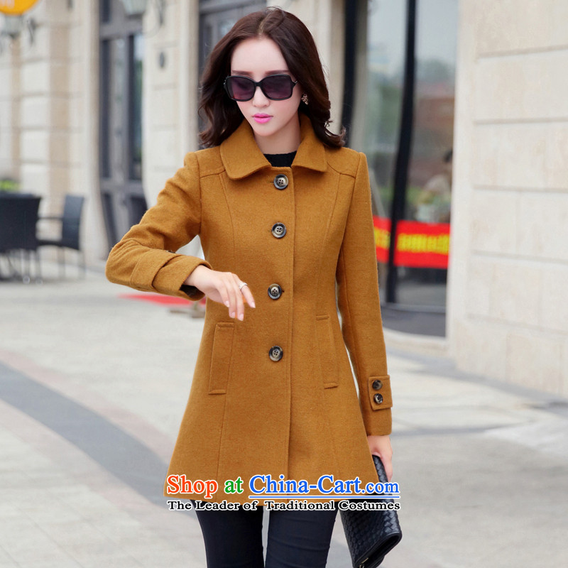 The 2015 autumn and winter-hee new women's who won version of large decorated in long wool coat and color coat? , L-hee (XINI) , , , shopping on the Internet