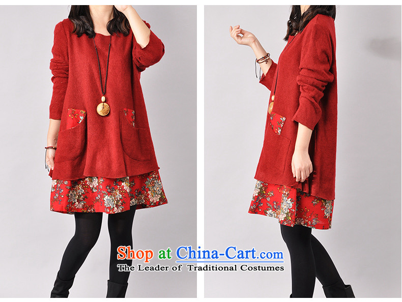 Love is the new MM thick Korean large leave in two long long-sleeved cotton linen dresses sweater 927# red XXL picture, prices, brand platters! The elections are supplied in the national character of distribution, so action, buy now enjoy more preferential! As soon as possible.
