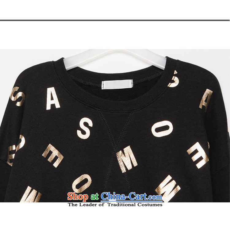 Chung Cayman El 2015 autumn and winter new larger women to increase the burden of the letter stamp mm200 thick sweater, forming the Netherlands T-shirt 5,215 black pictures, prices, XXXL brand platters! The elections are supplied in the national character of distribution, so action, buy now enjoy more preferential! As soon as possible.