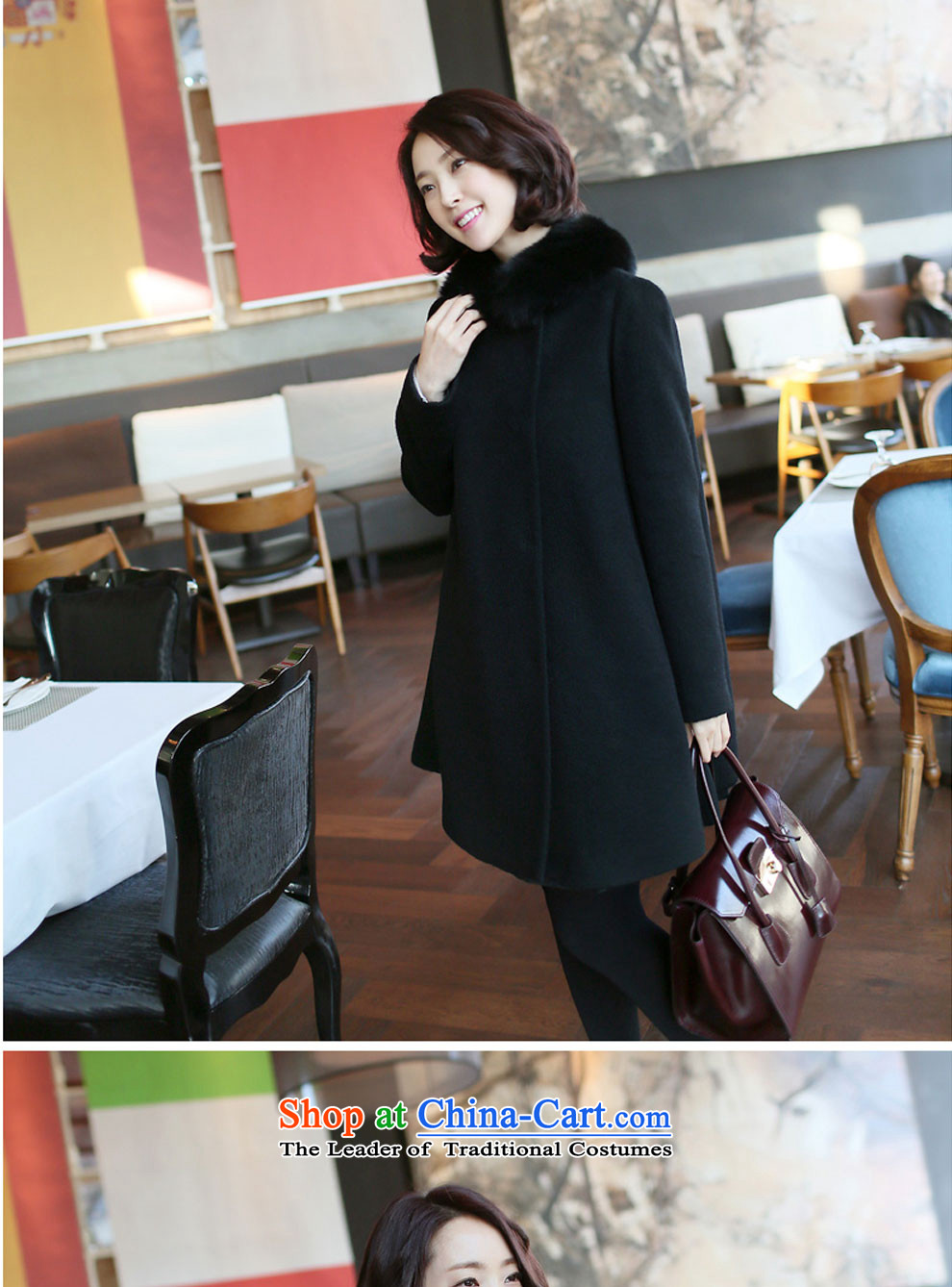 Po luxury 2015 winter new Korean fashion OL temperament gross butted? Long a wool coat girl in gray XL Photo W6028, prices, brand platters! The elections are supplied in the national character of distribution, so action, buy now enjoy more preferential! As soon as possible.