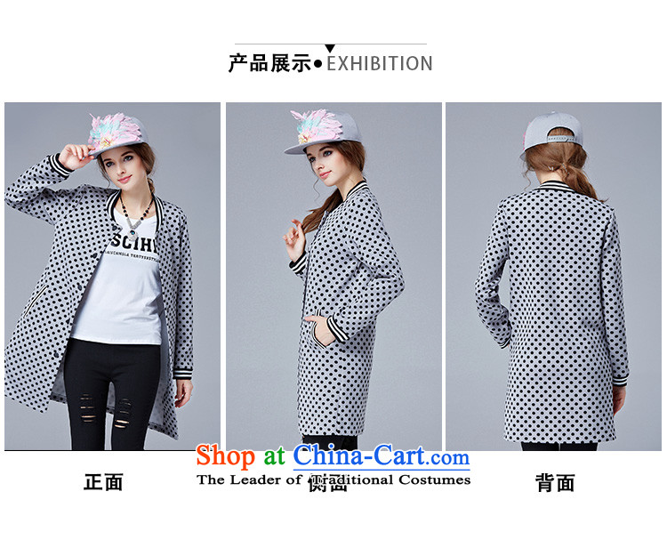 Rui Mei to 2015 to increase the number of women in autumn and winter new thick mm loose waves point long Leisure. Stamp long-sleeved jacket N1607 CARDIGAN 3XL Gray Photo, prices, brand platters! The elections are supplied in the national character of distribution, so action, buy now enjoy more preferential! As soon as possible.