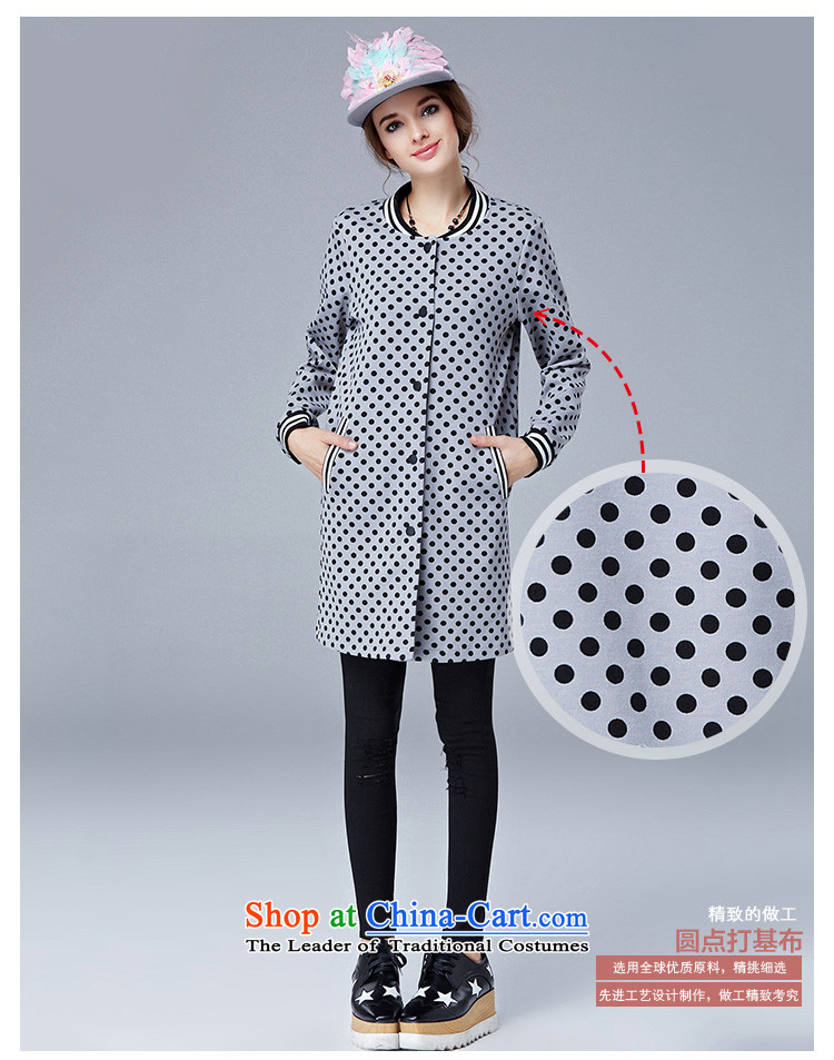 Rui Mei to 2015 to increase the number of women in autumn and winter new thick mm loose waves point long Leisure. Stamp long-sleeved jacket N1607 CARDIGAN 3XL Gray Photo, prices, brand platters! The elections are supplied in the national character of distribution, so action, buy now enjoy more preferential! As soon as possible.