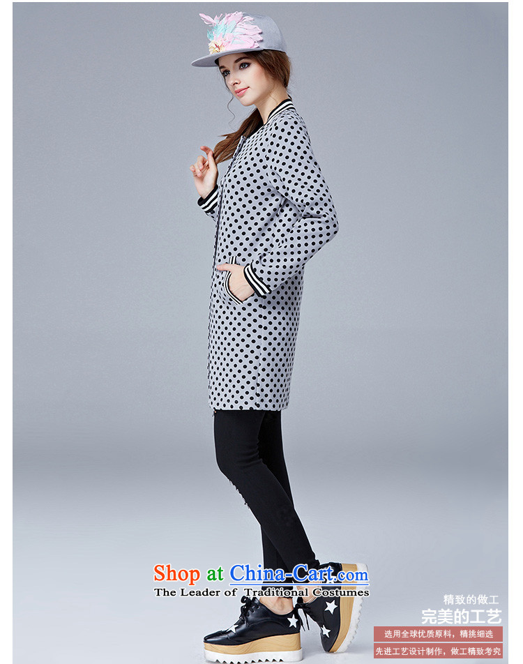 Rui Mei to 2015 to increase the number of women in autumn and winter new thick mm loose waves point long Leisure. Stamp long-sleeved jacket N1607 CARDIGAN 3XL Gray Photo, prices, brand platters! The elections are supplied in the national character of distribution, so action, buy now enjoy more preferential! As soon as possible.