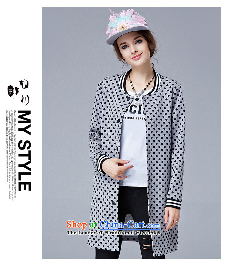 Rui Mei to 2015 to increase the number of women in autumn and winter new thick mm loose waves point long Leisure. Stamp long-sleeved jacket N1607 CARDIGAN 3XL Gray Photo, prices, brand platters! The elections are supplied in the national character of distribution, so action, buy now enjoy more preferential! As soon as possible.